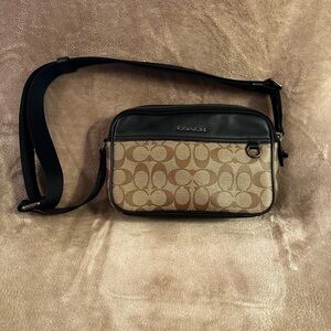 Coach Brown and Black Crossbody Bag